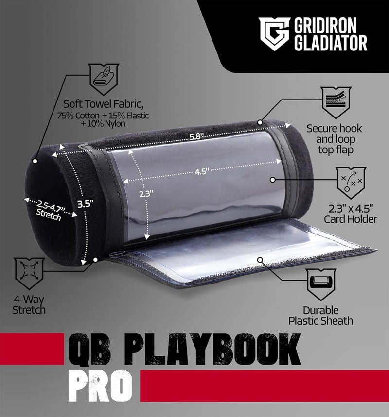 Gridiron Gladiator Wrist Playbook - Play Wristbands for Youth & Adults - Wrist Coach Arm Bands - QB Wristband - Softball Wristbands for Signs - Image 3
